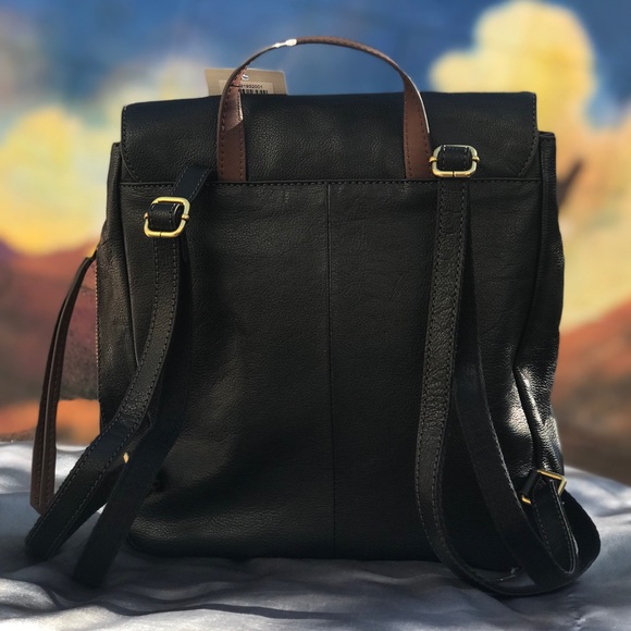 Vintage Fossil Claire Leather Backpack 
